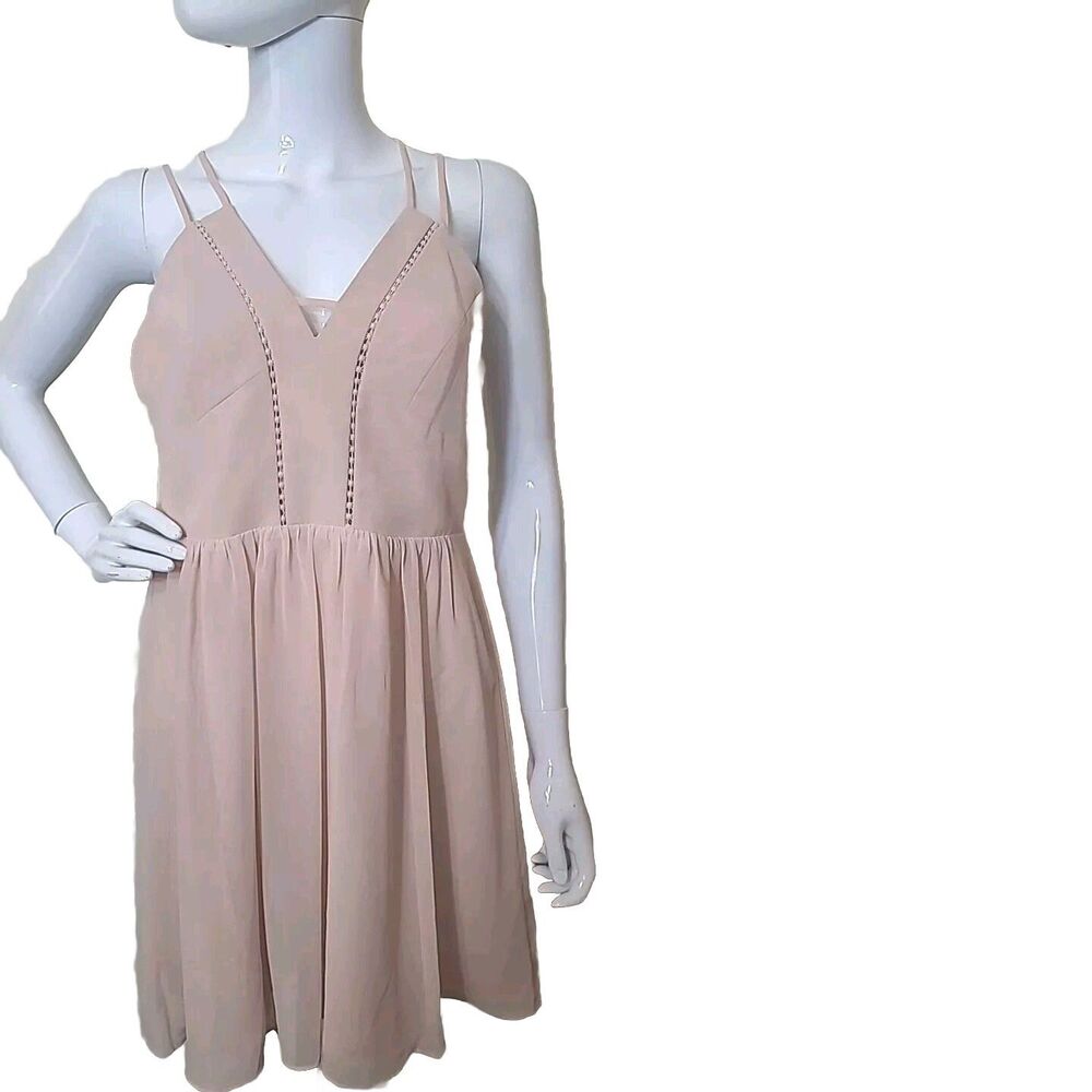 BCBGeneration Dress Women’s Size 8 Soft Pink Spaghetti Strap Strappy - Picture 1 of 11